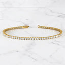 3.20 ctw Round Lab Grown Diamond Tennis Bracelet in 14kt Yellow Gold