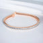 6.50 ctw Emerald Cut Lab Grown Diamond Tennis Bracelet in 14kt Rose Gold