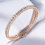 11.35 ctw Emerald Cut Lab Grown Diamond Tennis Bracelet in 14kt Rose Gold