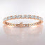 Brazalete de tenis con diamantes cultivados en laboratorio ovalados horizontales en oro rosado de 14 kt