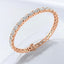 Brazalete de tenis con diamantes cultivados en laboratorio ovalados horizontales en oro rosado de 14 kt