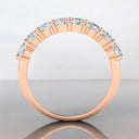 4.40 ctw Round and Emerald Cut Lab Grown Diamond Band in 14kt Rose Gold