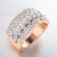 4.40 ctw Round and Emerald Cut Lab Grown Diamond Band in 14kt Rose Gold