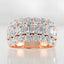 4.40 ctw Round and Emerald Cut Lab Grown Diamond Band in 14kt Rose Gold