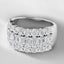 4.40 ctw Round and Emerald Cut Lab Grown Diamond Band in 14kt White Gold