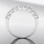 4.40 ctw Round and Emerald Cut Lab Grown Diamond Band in 14kt White Gold