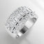 4.40 ctw Round and Emerald Cut Lab Grown Diamond Band in 14kt White Gold