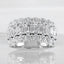 4.40 ctw Round and Emerald Cut Lab Grown Diamond Band in 14kt White Gold