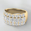 4.40 ctw Round and Emerald Cut Lab Grown Diamond Band in 14kt Yellow Gold