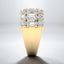 4.40 ctw Round and Emerald Cut Lab Grown Diamond Band in 14kt Yellow Gold