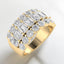 4.40 ctw Round and Emerald Cut Lab Grown Diamond Band in 14kt Yellow Gold