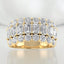 4.40 ctw Round and Emerald Cut Lab Grown Diamond Band in 14kt Yellow Gold