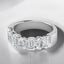 2.97 ctw Oval and Emerald Cut Lab Grown Diamond Band in 14kt White Gold