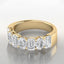 2.97 ctw Oval and Emerald Cut Lab Grown Diamond Band in 14kt Yellow Gold