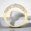 2.97 ctw Oval and Emerald Cut Lab Grown Diamond Band in 14kt Yellow Gold