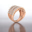 0.96 ctw Round Lab Grown Diamond Multi-Row Ring in 14kt Rose Gold