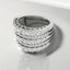 0.96 ctw Round Lab Grown Diamond Multi-Row Ring in 14kt White Gold