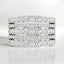 0.96 ctw Round Lab Grown Diamond Multi-Row Ring in 14kt White Gold