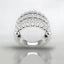 0.96 ctw Round Lab Grown Diamond Multi-Row Ring in 14kt White Gold