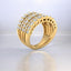 0.96 ctw Round Lab Grown Diamond Multi-Row Ring in 14kt Yellow Gold