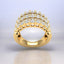 0.96 ctw Round Lab Grown Diamond Multi-Row Ring in 14kt Yellow Gold