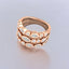 1.40 ctw Lab Grown Diamond Three-Row Ring in 14kt Rose Gold