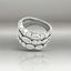 1.40 ctw Lab Grown Diamond Three-Row Ring in 14kt White Gold