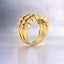 1.40 ctw Lab Grown Diamond Three-Row Ring in 14kt Yellow Gold