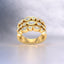 1.40 ctw Lab Grown Diamond Three-Row Ring in 14kt Yellow Gold