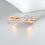 1.00 ctw Round Lab Grown Diamond Crossover Ring in 14kt Rose Gold