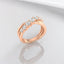 1.00 ctw Round Lab Grown Diamond Crossover Ring in 14kt Rose Gold