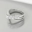 1.00 ctw Round Lab Grown Diamond Crossover Ring in 14kt White Gold