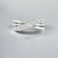 1.00 ctw Round Lab Grown Diamond Crossover Ring in 14kt White Gold