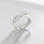 1.00 ctw Round Lab Grown Diamond Crossover Ring in 14kt White Gold