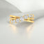 1.00 ctw Round Lab Grown Diamond Crossover Ring in 14kt Yellow Gold