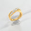 1.00 ctw Round Lab Grown Diamond Crossover Ring in 14kt Yellow Gold