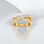 1.00 ctw Round Lab Grown Diamond Crossover Ring in 14kt Yellow Gold