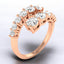 1.50 ctw Round Lab Grown Diamond Bypass Ring in 14kt Rose Gold