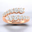 1.50 ctw Round Lab Grown Diamond Bypass Ring in 14kt Rose Gold