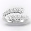 1.50 ctw Round Lab Grown Diamond Bypass Ring in 14kt White Gold