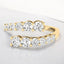 1.50 ctw Round Lab Grown Diamond Bypass Ring in 14kt Yellow Gold