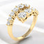 1.50 ctw Round Lab Grown Diamond Bypass Ring in 14kt Yellow Gold