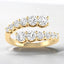 1.50 ctw Round Lab Grown Diamond Bypass Ring in 14kt Yellow Gold