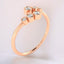 0.12 ctw Bezel Set Round Lab Grown Diamond Bypass Ring in 14kt Rose Gold