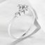 0.12 ctw Bezel Set Round Lab Grown Diamond Bypass Ring in 14kt White Gold