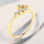 0.12 ctw Bezel Set Round Lab Grown Diamond Bypass Ring in 14kt Yellow Gold