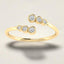 0.12 ctw Bezel Set Round Lab Grown Diamond Bypass Ring in 14kt Yellow Gold