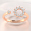 0.21 ctw Round Lab Grown Diamond Circle Ring in 14kt Rose Gold