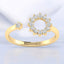 0.21 ctw Round Lab Grown Diamond Circle Ring in 14kt Yellow Gold