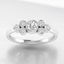 0.46 ctw Round Bezel Set Lab Grown Diamond Fashion Ring in 14kt White Gold